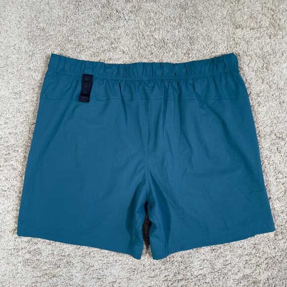 NEW FABLETICS 'The One' Mens Athletic Shorts 2XL Green 7" Lined Gym Workout NWT - Picture 6 of 7